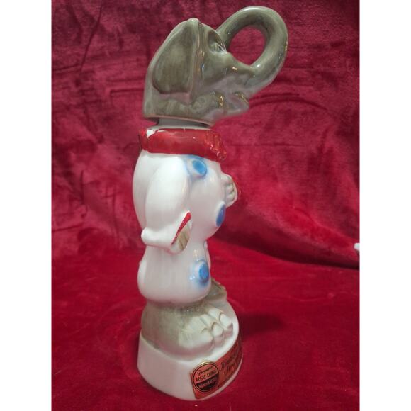 Jim Beam Elephant Clown Beamstrophy Whiskey Decanter – Regal China 1960s - Picture 6 of 8